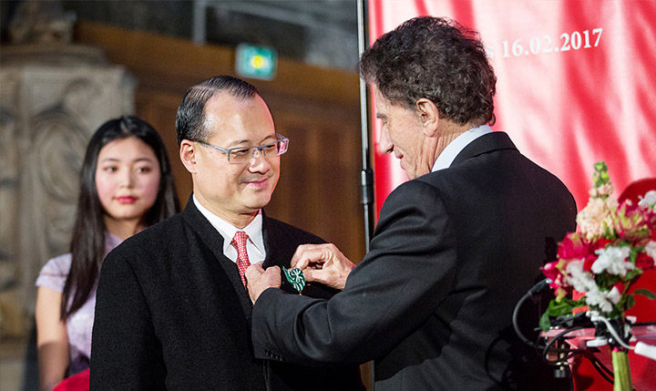  Awarded the Officer's Medal of the Order of Arts and Letters by the French Government.