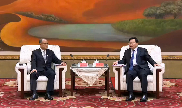 Gansu Provincial Party Committee Secretary Hu Changsheng meets with Jonathan Choi. Gansu Provincial Party Committee Secretary Hu Changsheng meets with Jonathan Choi.