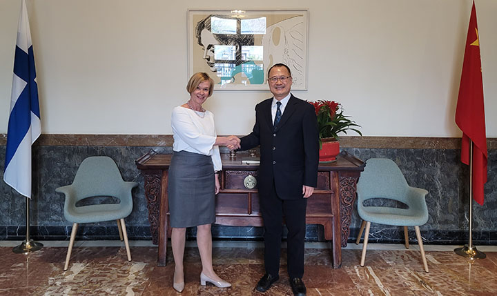 Ms. Leena-Kaisa Mikkola, the Finnish Ambassador to China.
