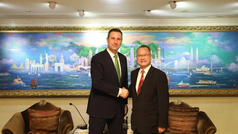 联盟主席蔡冠深在港会晤罗马尼亚副总理兼财政部长Tánczos Barna