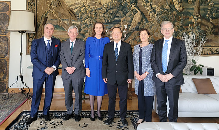 Engage in exchanges with ambassadors of multiple countries to China.