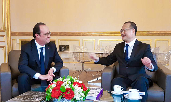 Mr. François Hollande, then President of France. Mr. François Hollande, then President of France.