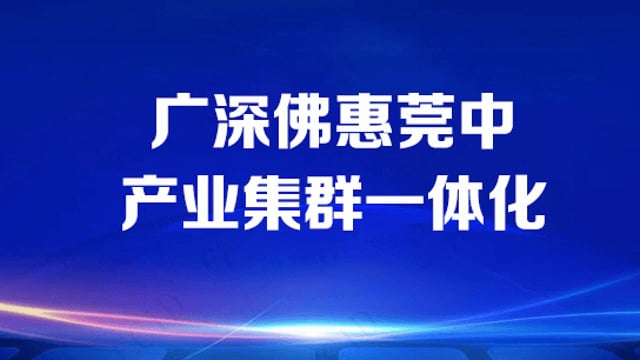 广东推动广深佛惠莞中产业集群一体化发展
