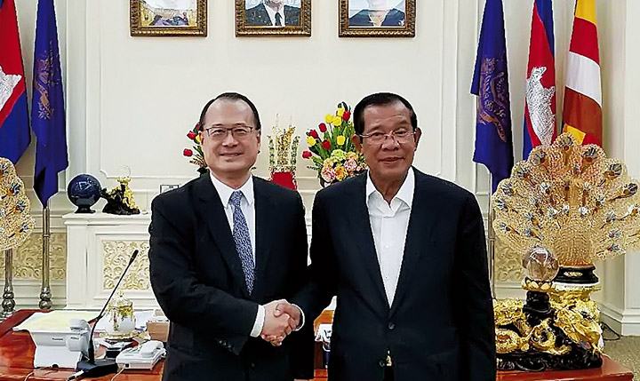 H.E. Samdech Hun Sen, then Prime Minister of the Kingdom of Cambodia.