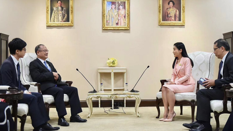 泰国贸易代表、总理顾问纳若蒙会晤联盟主席蔡冠深