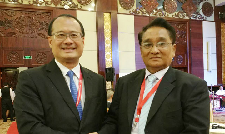 Dr. Than Myint, then Minister of Commerce of Myanmar. Dr. Than Myint, then Minister of Commerce of Myanmar.
