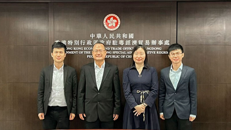 Dr. Jonathan Choi visits HKETO in Guangdong.